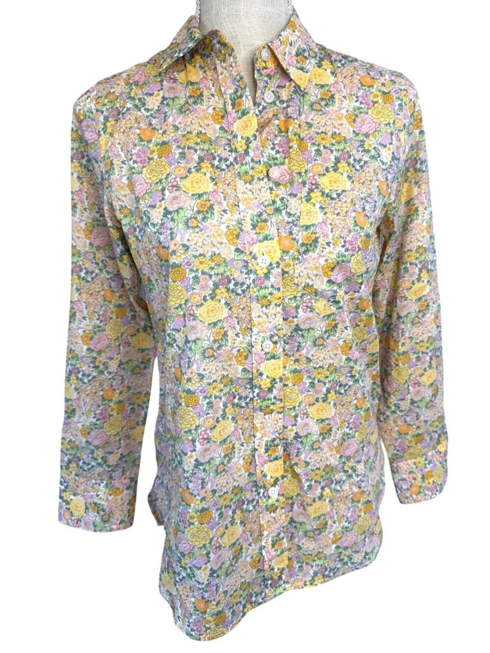 J. Crew Liberty Vintage Floral Button-Up Shirt Long Sleeve Garden Party Chic S
